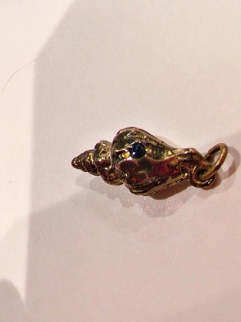 Snail Charm in Brown & Gold